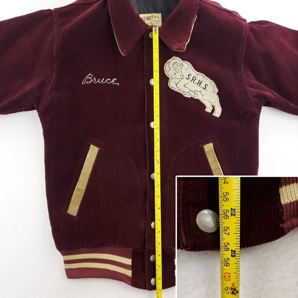 Vintage Corduroy Varsity Jacket South Regional High School Rams New Jersey Shore - Picture 8 of 15